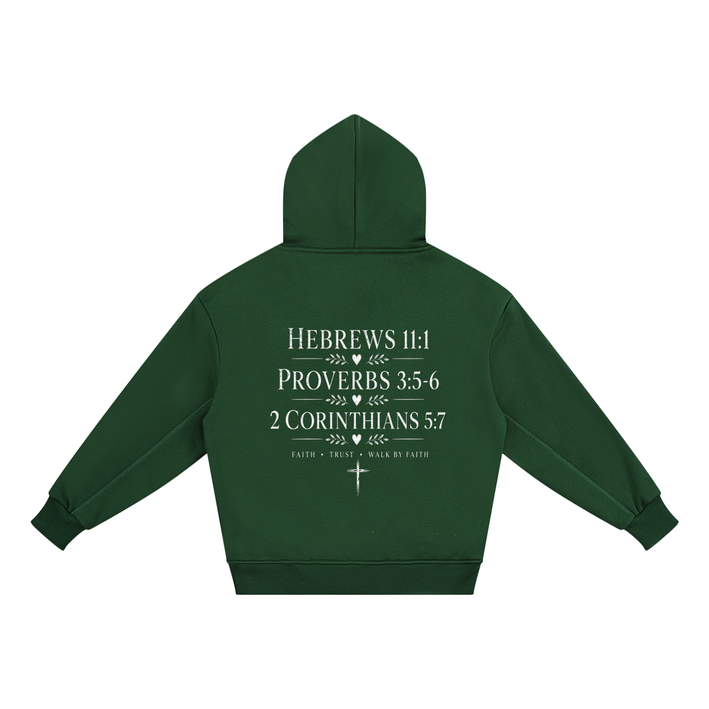 Faith Over Worry Essential Kids' Fleece Hoodie