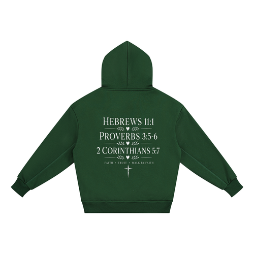 Faith Over Worry Essential Kids' Fleece Hoodie