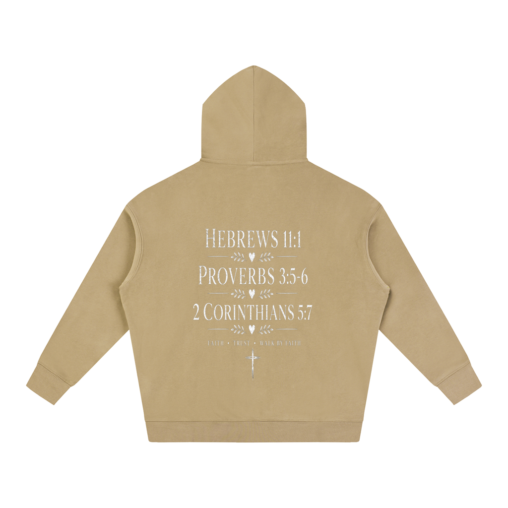 Faith Over Worry Oversize Fleeced Hoodie