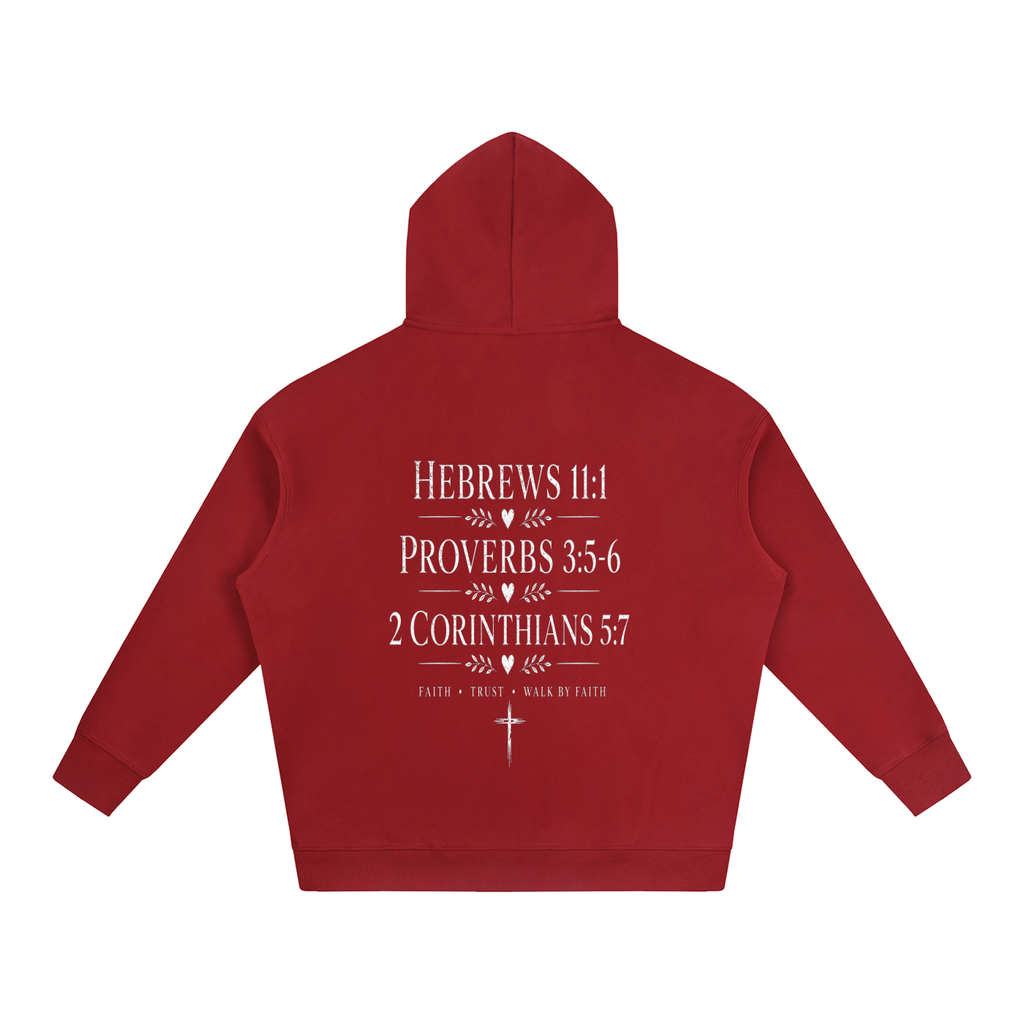 Faith Over Worry Oversize Fleeced Hoodie