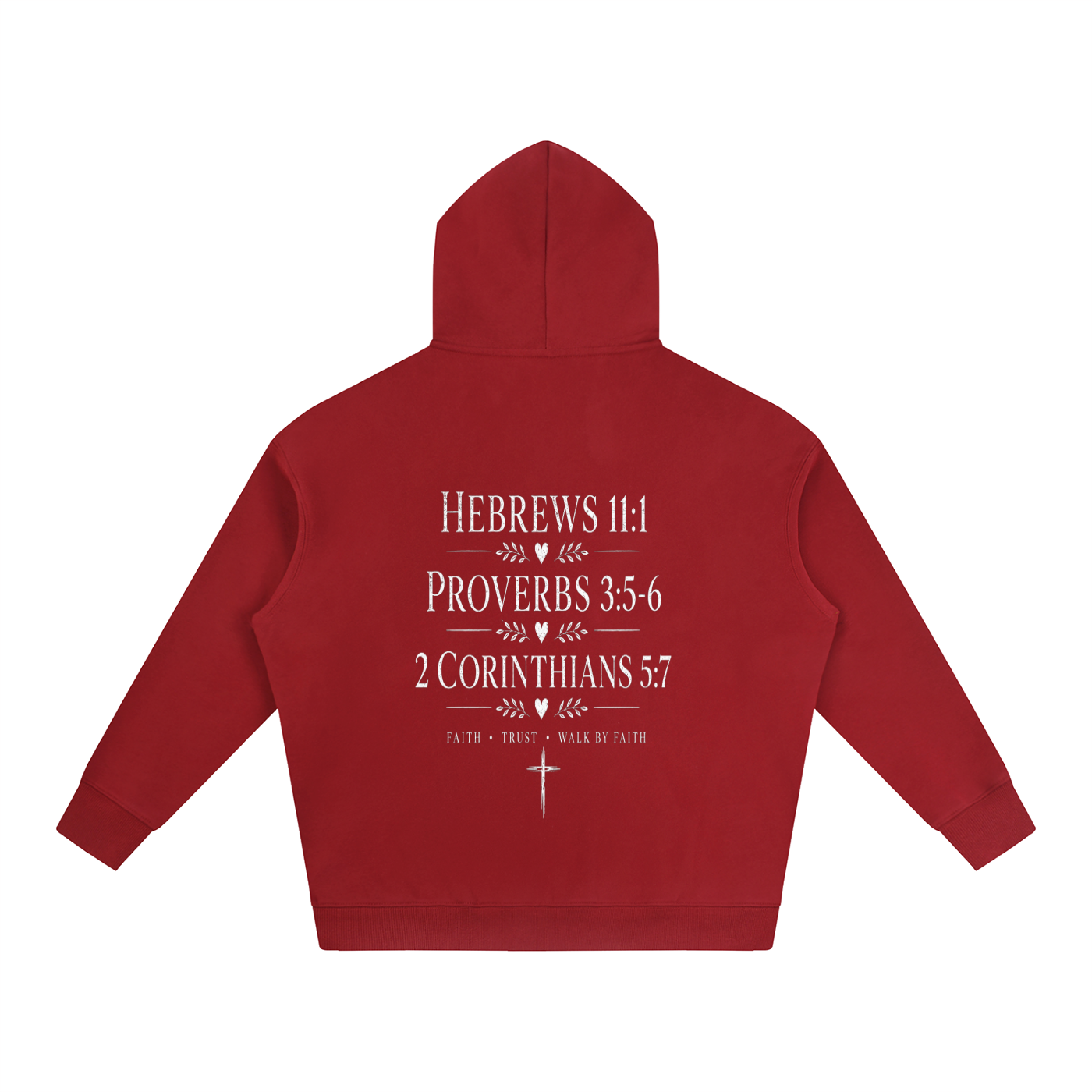 Faith Over Worry Oversize Fleeced Hoodie