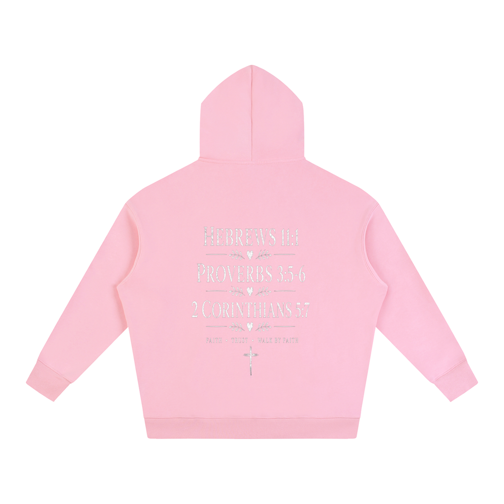 Faith Over Worry Oversize Fleeced Hoodie