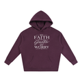 Faith Over Worry Oversize Fleeced Hoodie