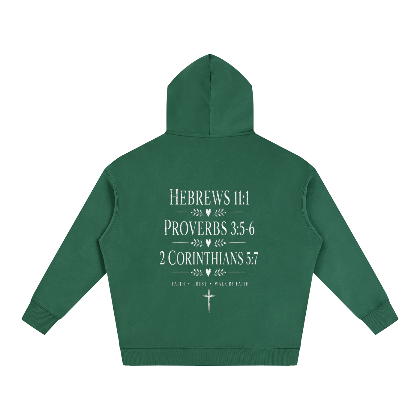 Faith Over Worry Oversize Fleeced Hoodie