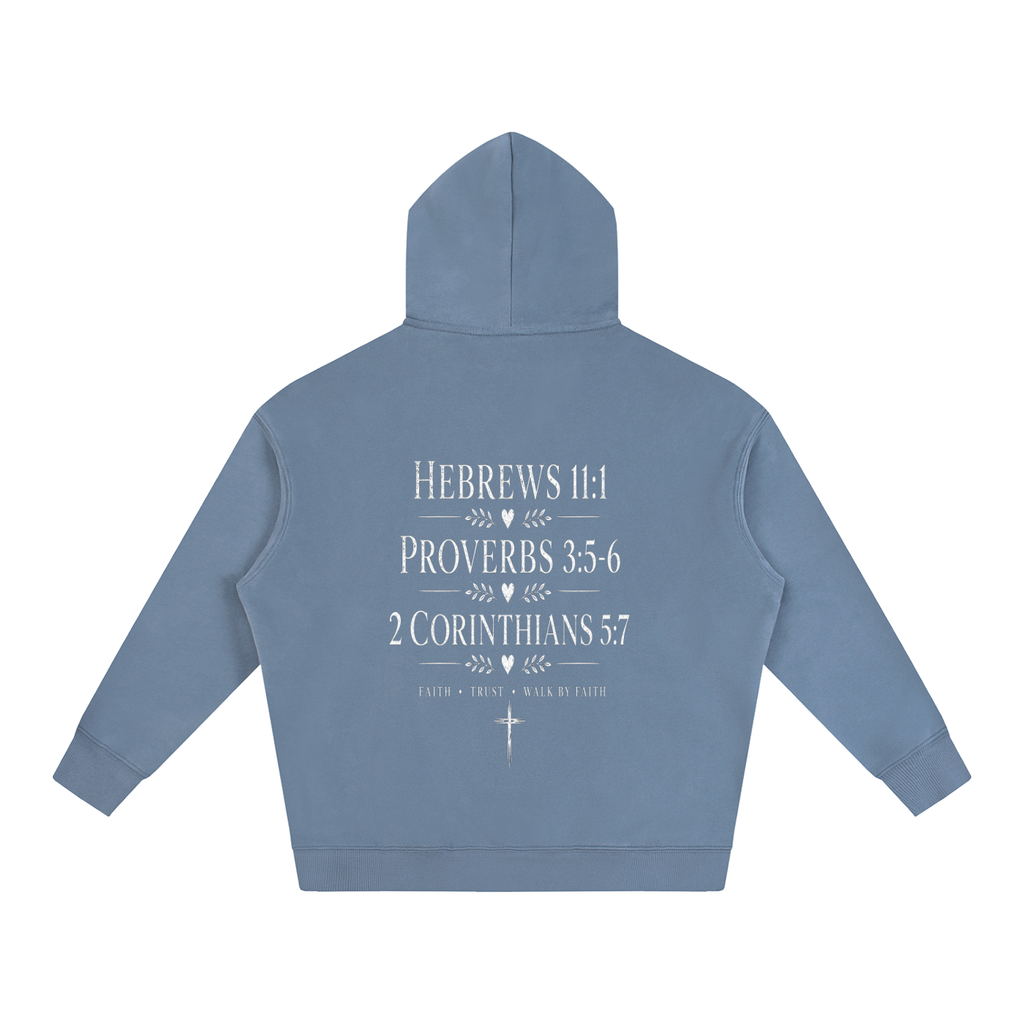 Faith Over Worry Oversize Fleeced Hoodie
