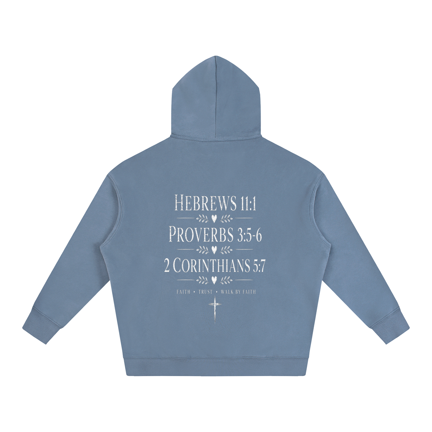 Faith Over Worry Oversize Fleeced Hoodie