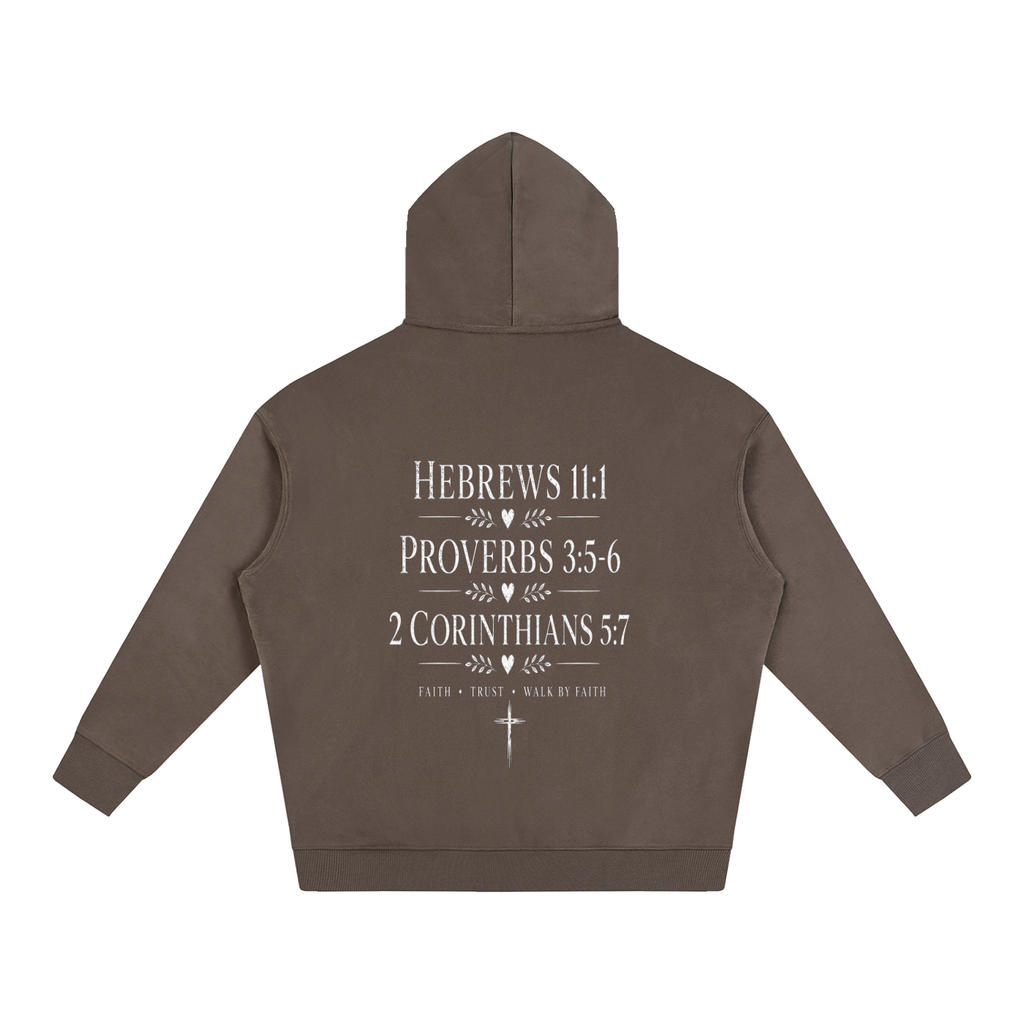Faith Over Worry Oversize Fleeced Hoodie