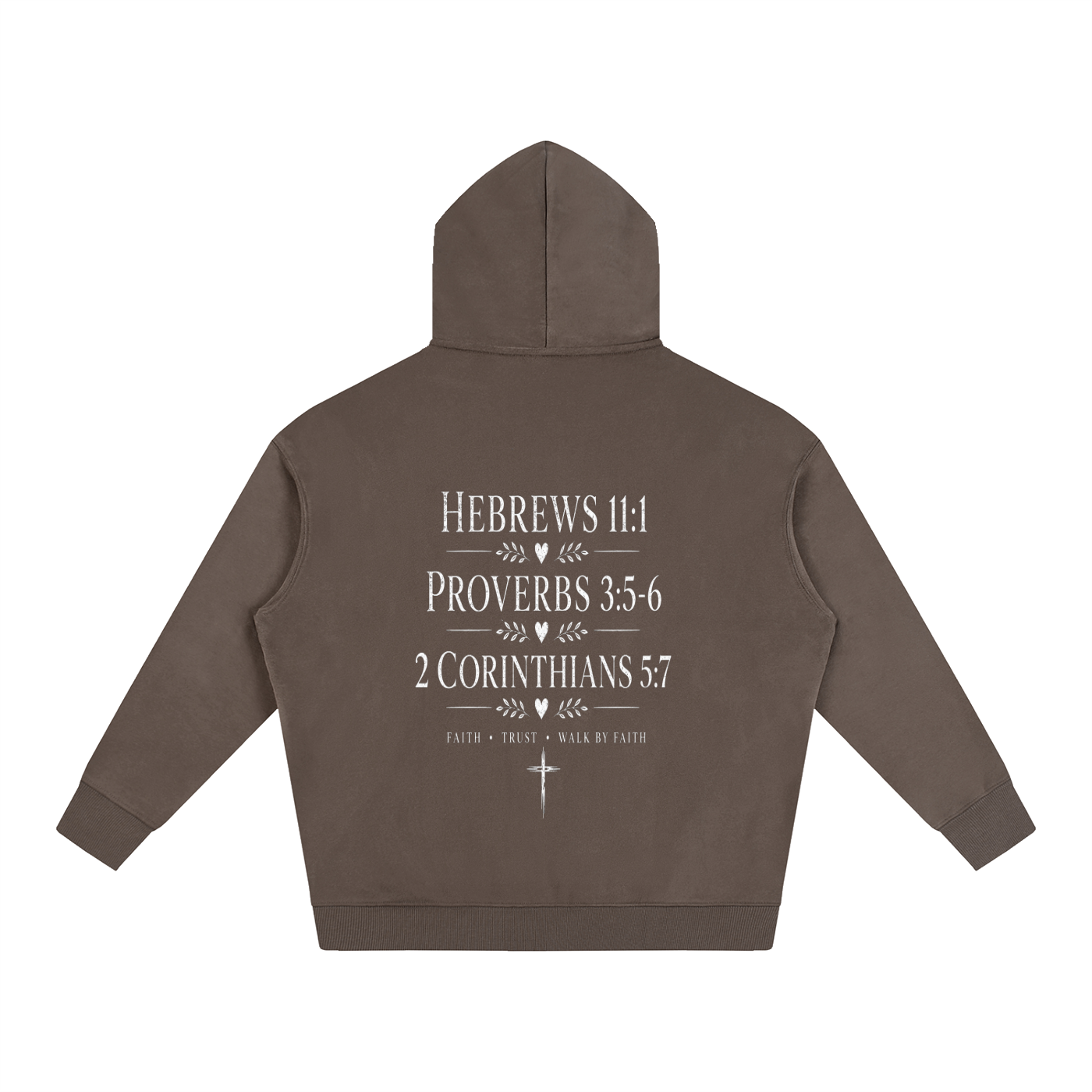 Faith Over Worry Oversize Fleeced Hoodie