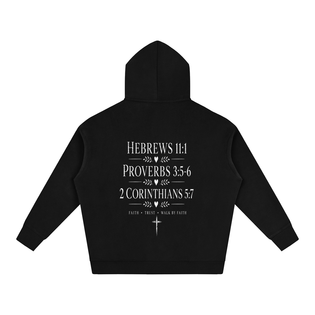 Faith Over Worry Oversize Fleeced Hoodie