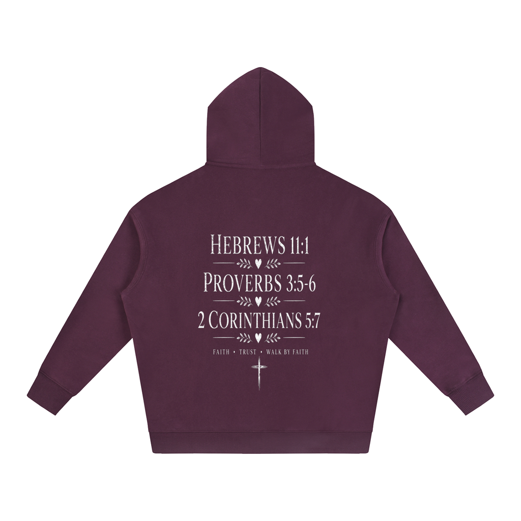 Faith Over Worry Oversize Fleeced Hoodie
