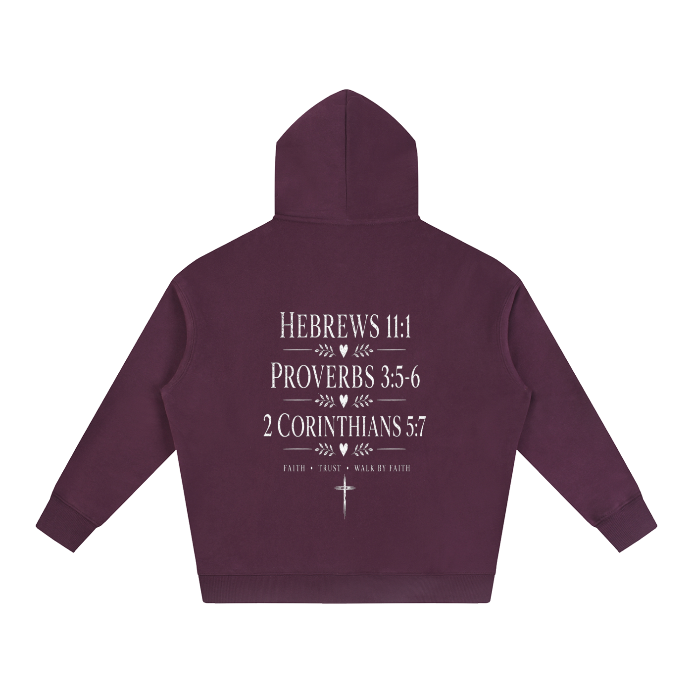 Faith Over Worry Oversize Fleeced Hoodie