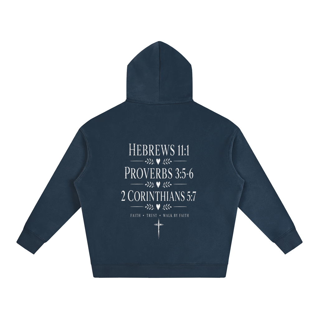 Faith Over Worry Oversize Fleeced Hoodie