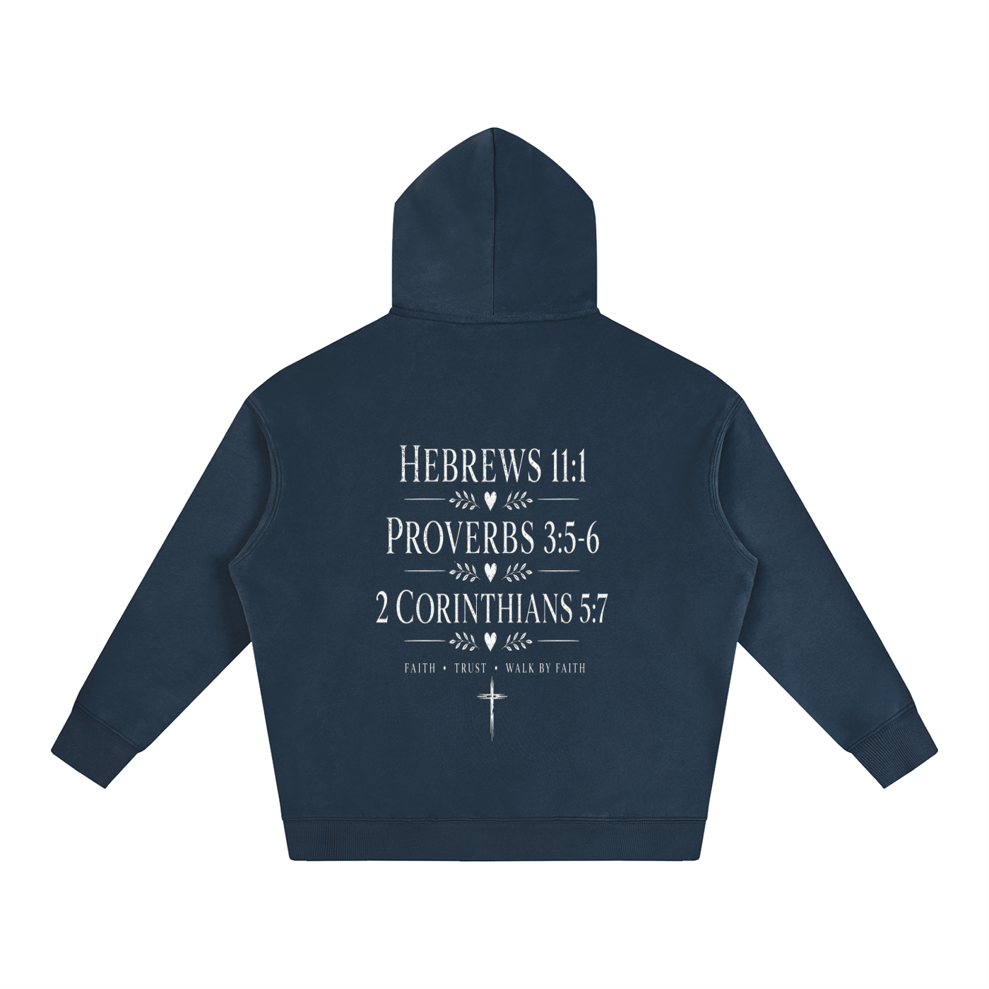 Faith Over Worry Oversize Fleeced Hoodie