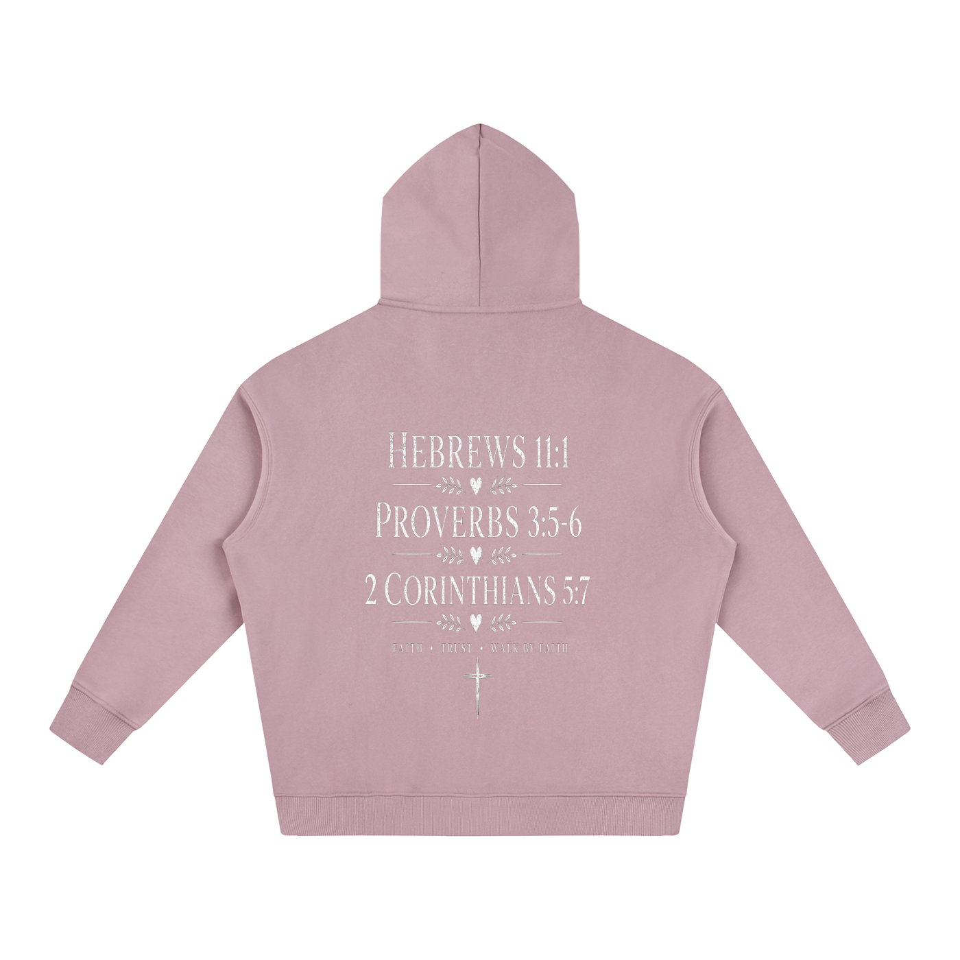 Faith Over Worry Oversize Fleeced Hoodie