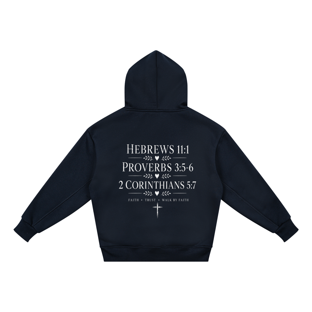 Faith Over Worry Essential Kids' Fleece Hoodie