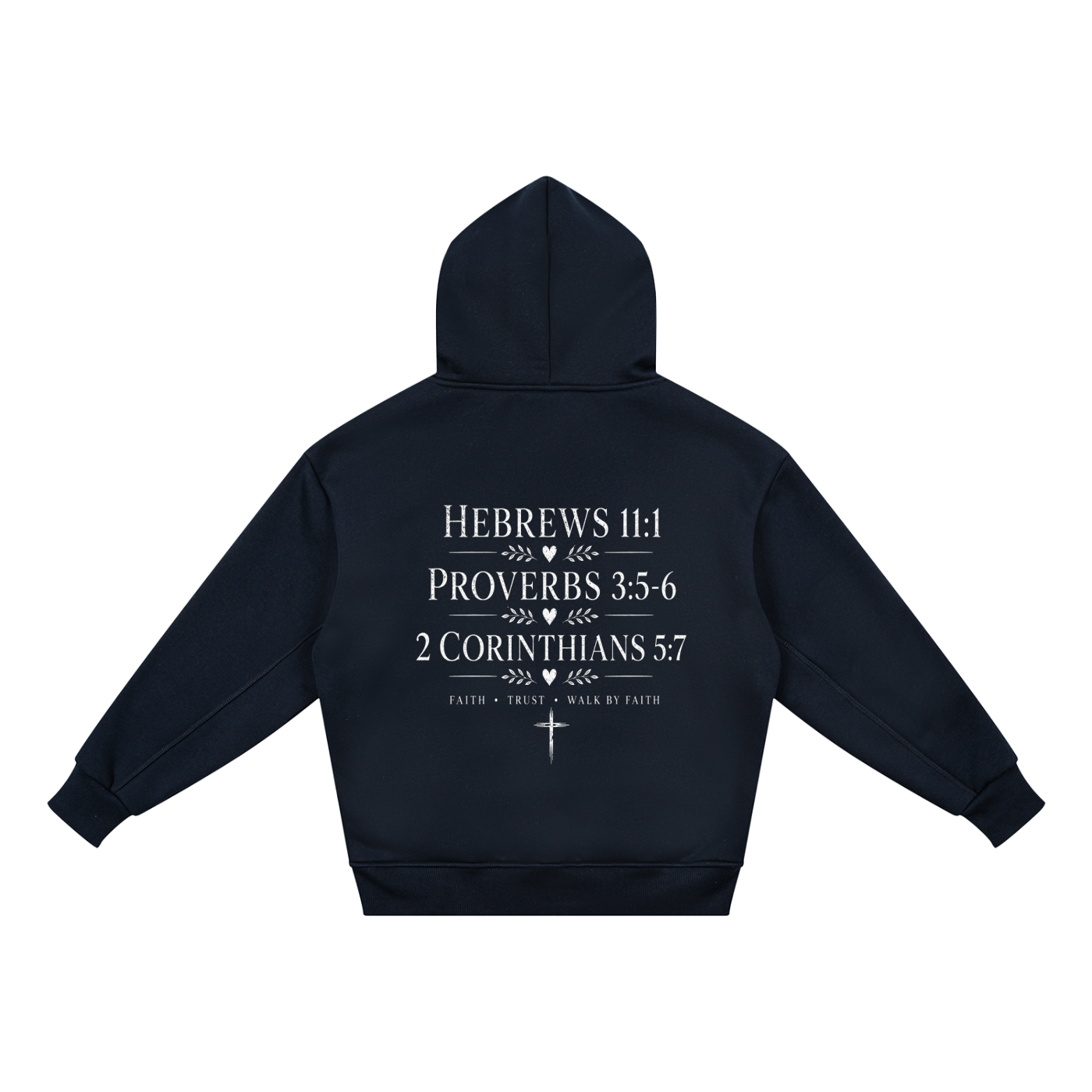 Faith Over Worry Essential Kids' Fleece Hoodie