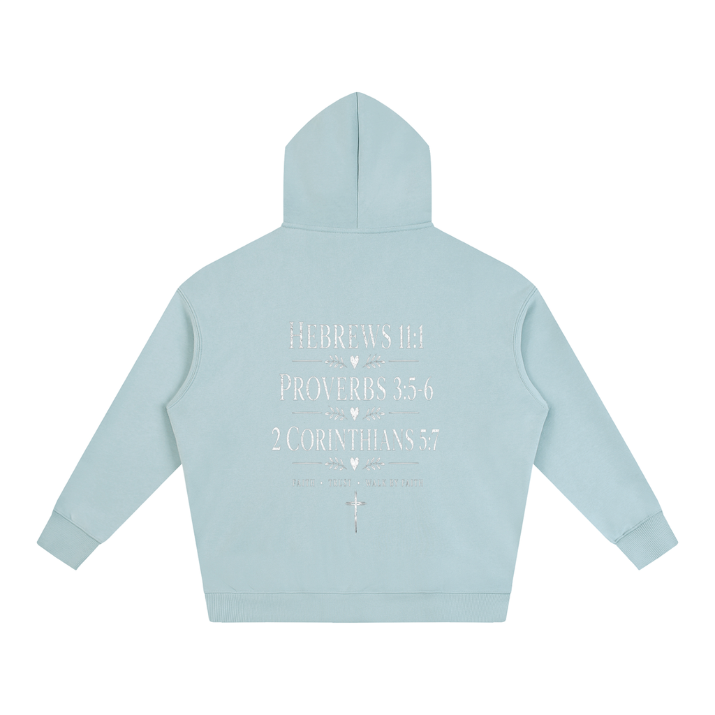 Faith Over Worry Oversize Fleeced Hoodie