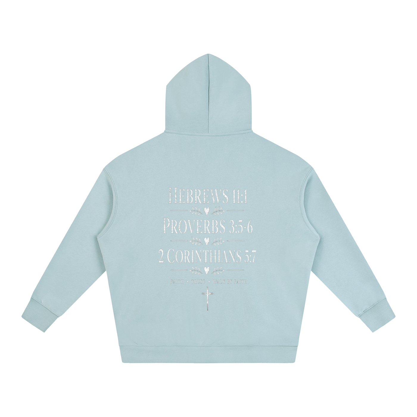 Faith Over Worry Oversize Fleeced Hoodie