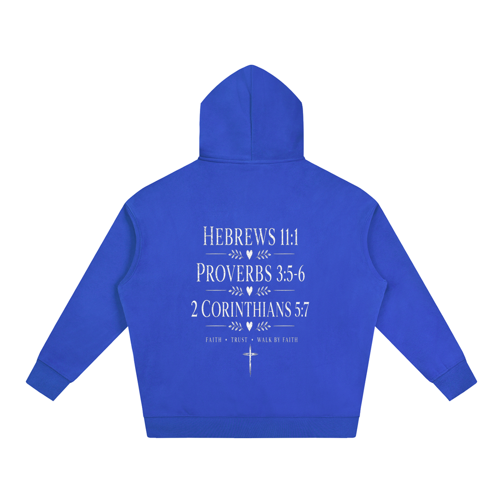 Faith Over Worry Oversize Fleeced Hoodie