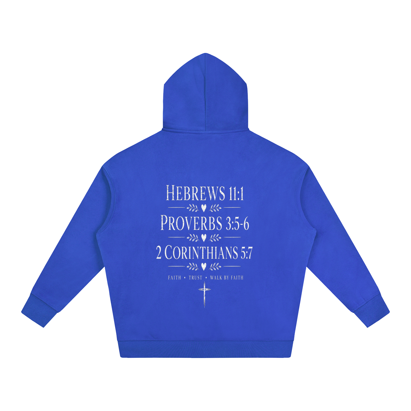 Faith Over Worry Oversize Fleeced Hoodie