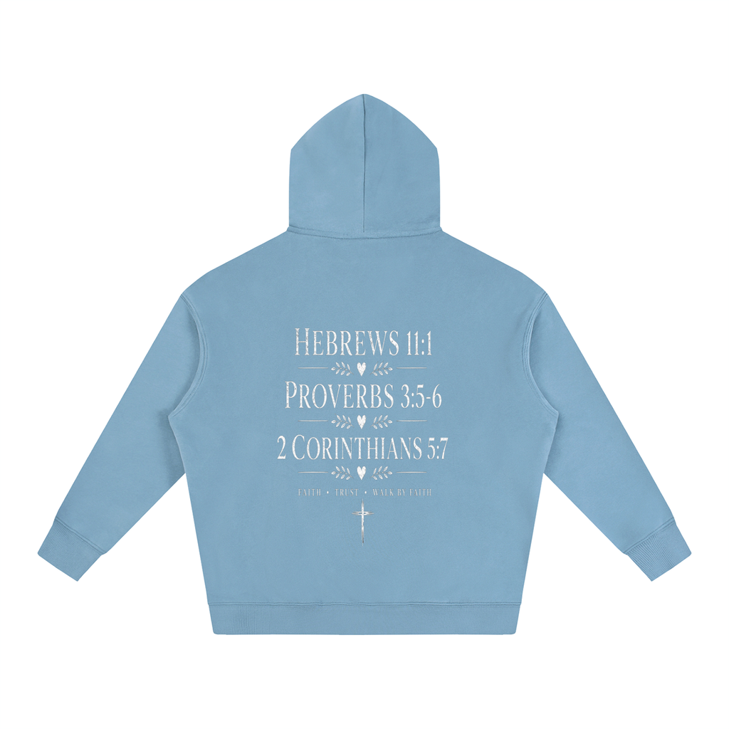 Faith Over Worry Oversize Fleeced Hoodie